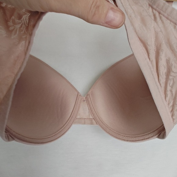 Natori Full Coverage Jacquard Bra 136059 Underwire Tan Rose Pink Jacquard 36DD - Picture 5 of 7
